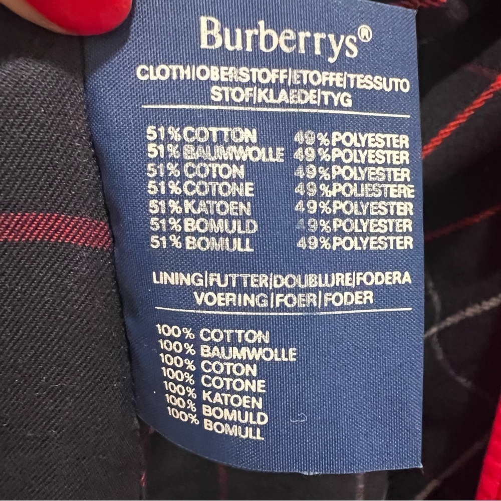 😻🇬🇧 Burberry Gorgeous Red Trench Coat with Removable Warm Liner & Tie Belt W8 - Picture 11 of 14